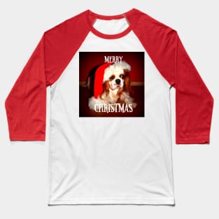 Cavalier King Charles Spaniel Merry Christmas Baseball T-Shirt